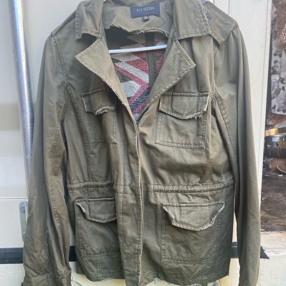 Army Green Aztec Jacket